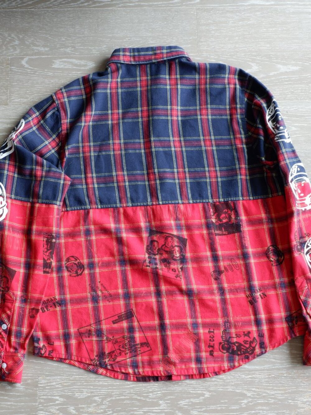 Billionaire Boys Club Twin Plaid Red/Navy Button - Mens Large Size - Picture 3 of 8